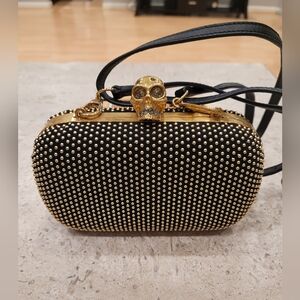 Alexander McQueen Skull Clutch with strap